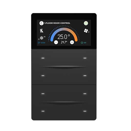 کلید هوشمند iX-M 3” 8 Button KNX Touch Panel / Black