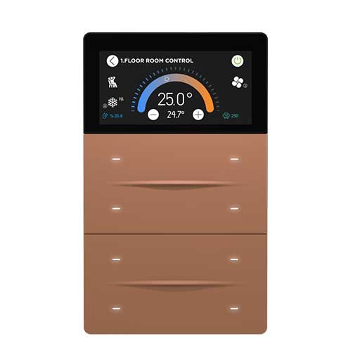 کلید هوشمند iX-M 3” 8 Button KNX Touch Panel / Mocha